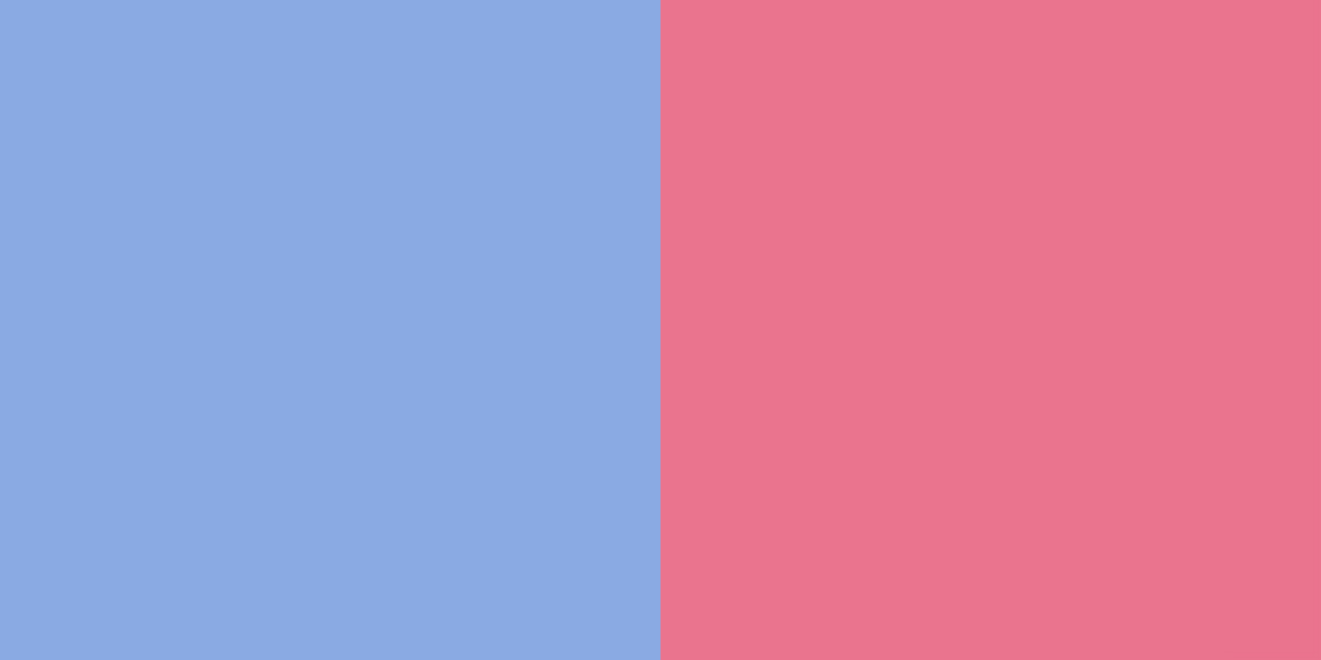 An image of sky blue and bubblegum pink color combination.