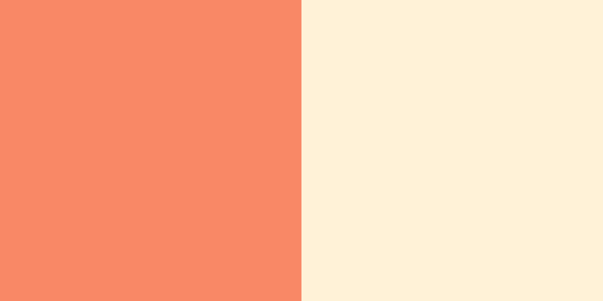 An image of salmon pink and soft peach color combination.