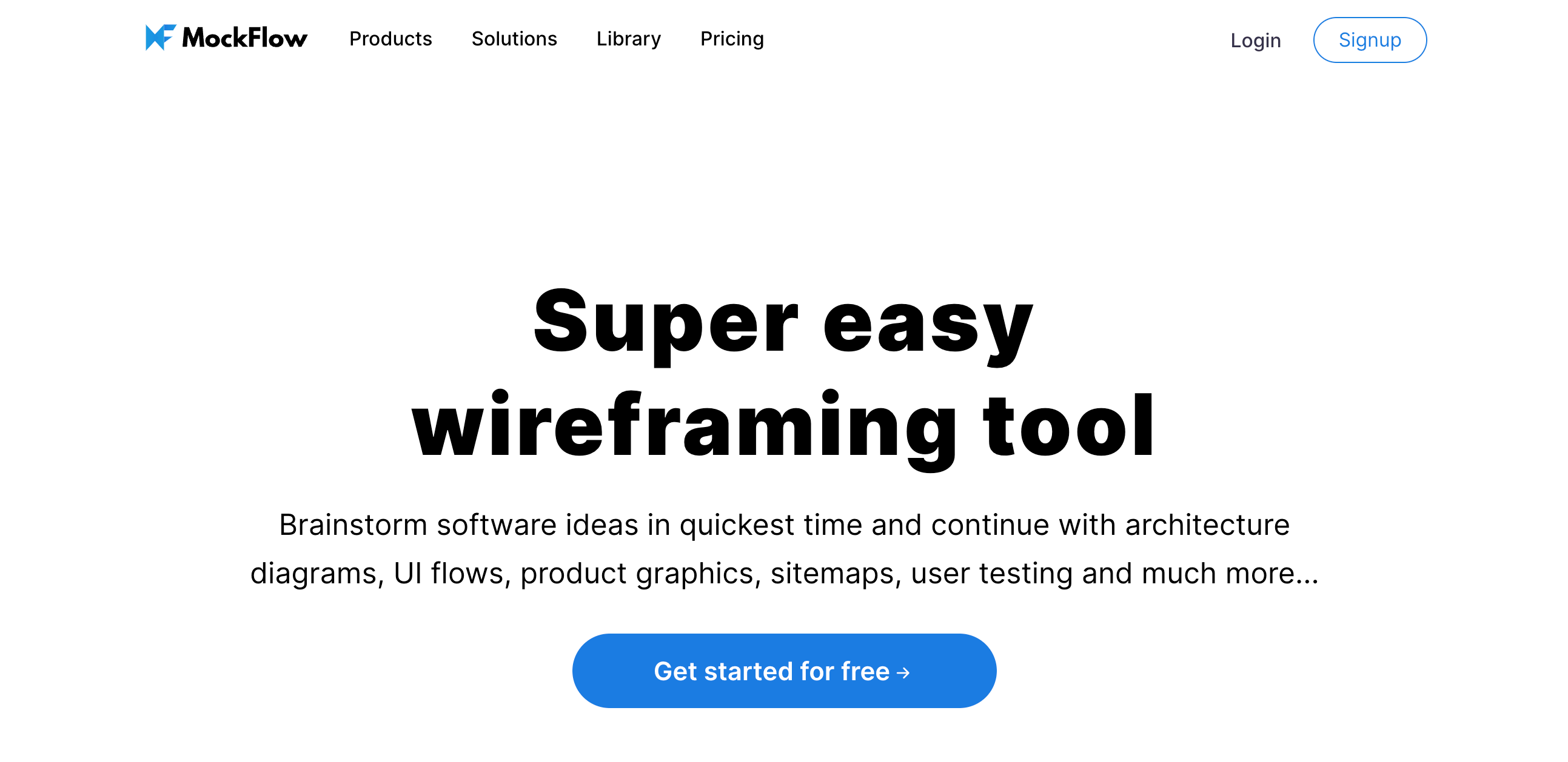 MockFlow homepage