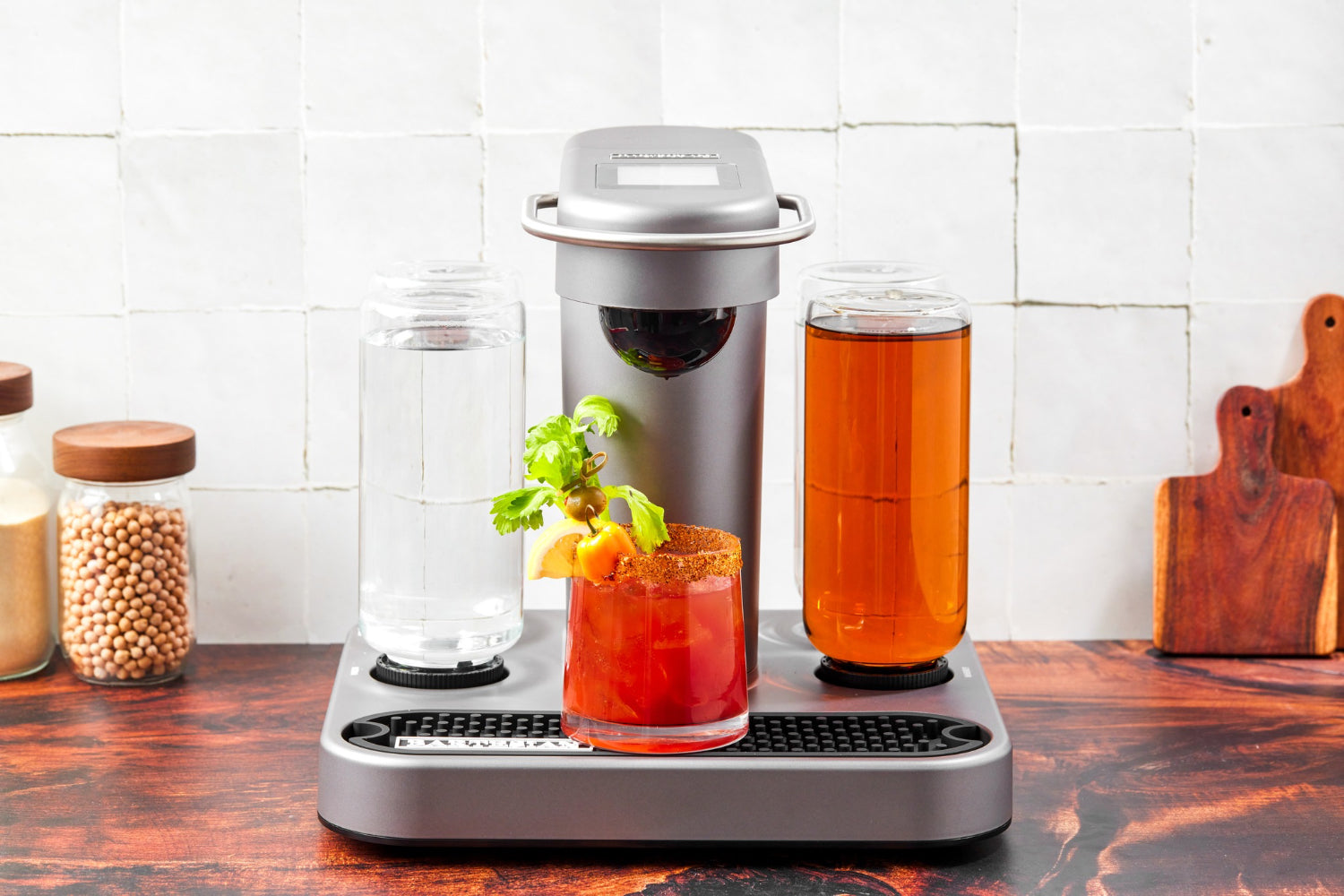 A single serve cocktail machine