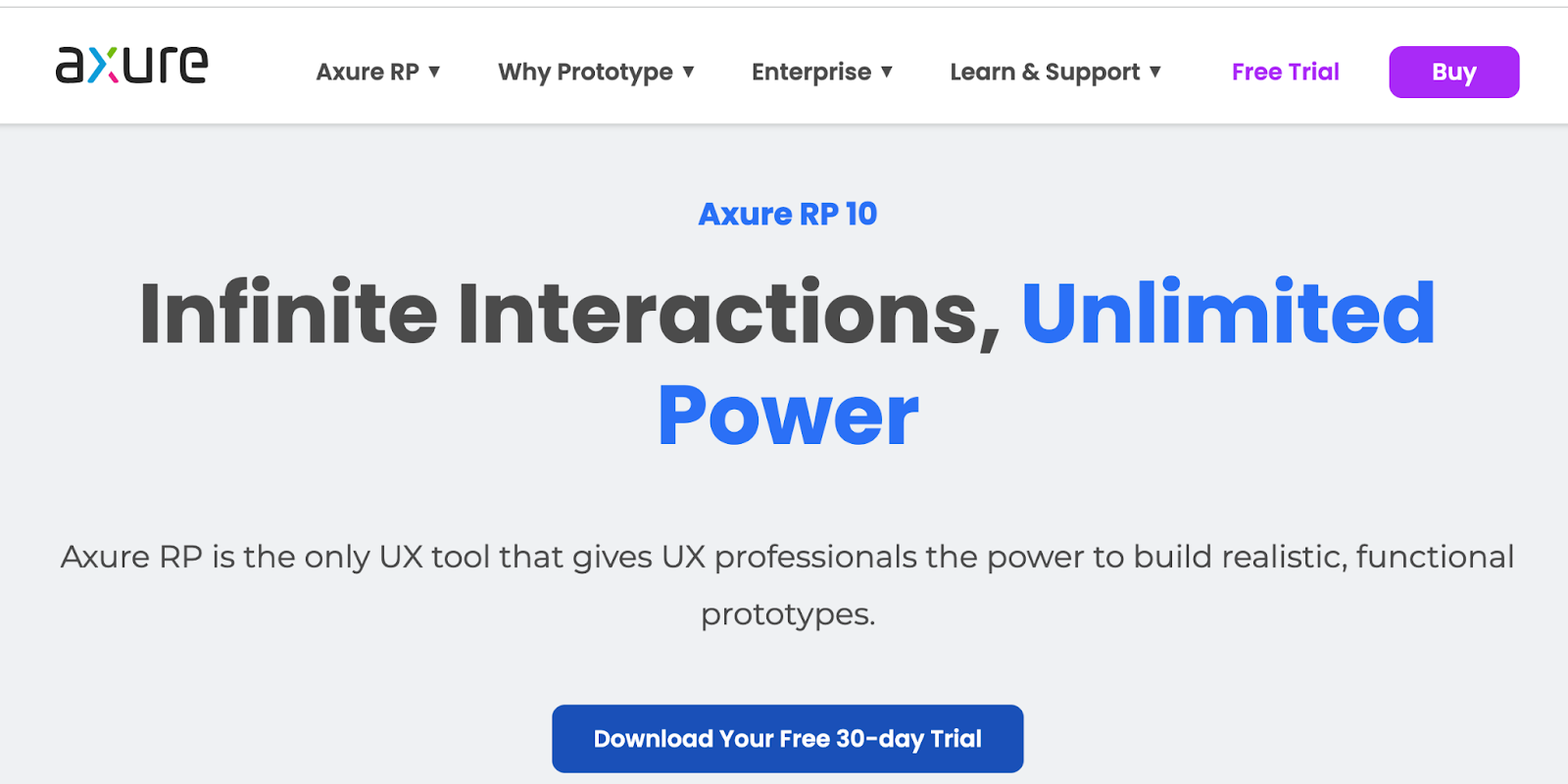 Axure homepage