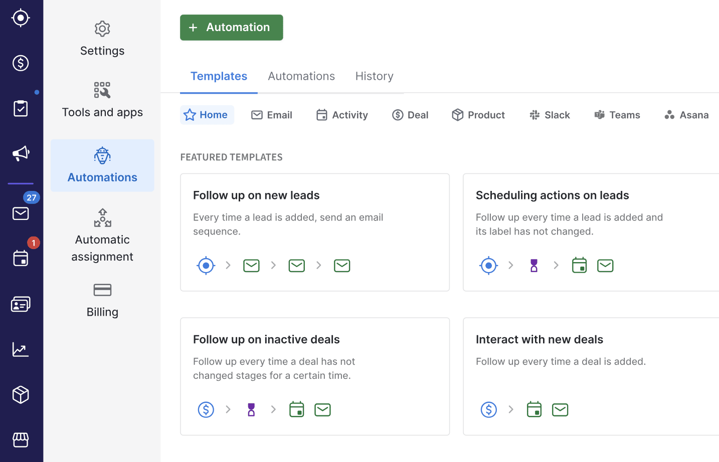 Customer service skills Pipedrive automations