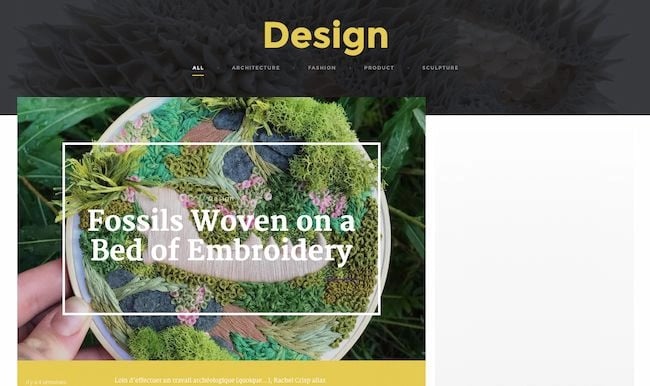 Blog design examples: Fubiz