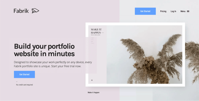 best free portfolio websites for freelance writers, Fabrik 