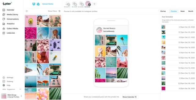 later instagram grid