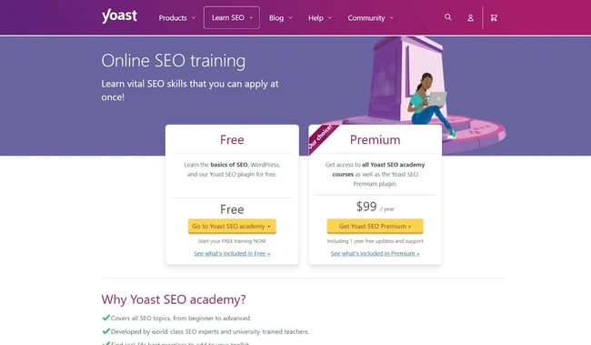 Image of Yoast SEO academy