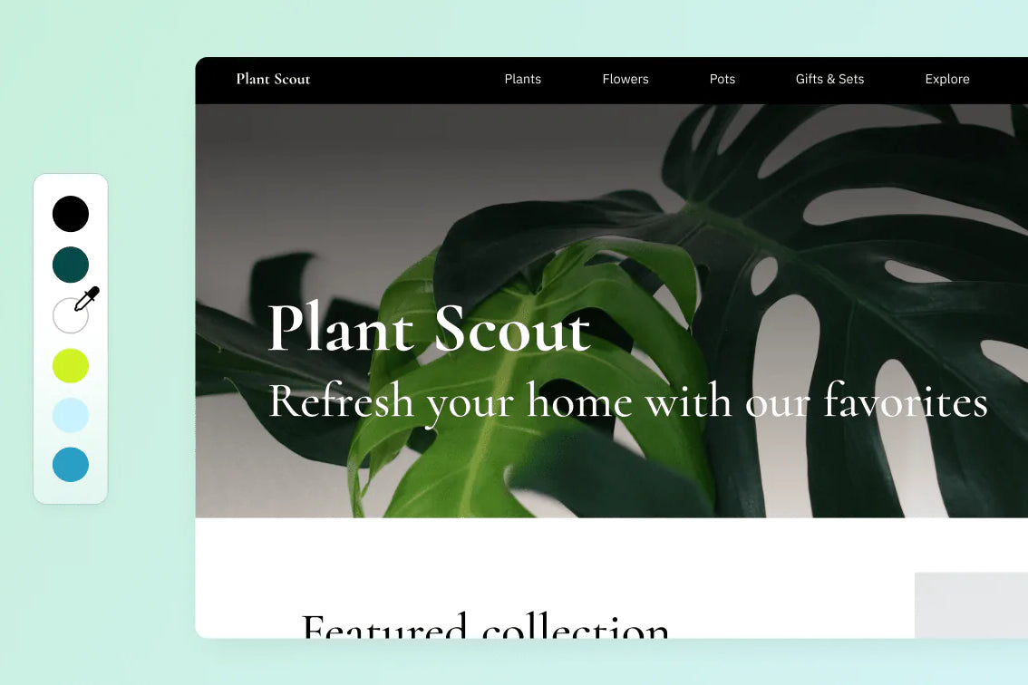 Example of a website builder and sample ecommerce website