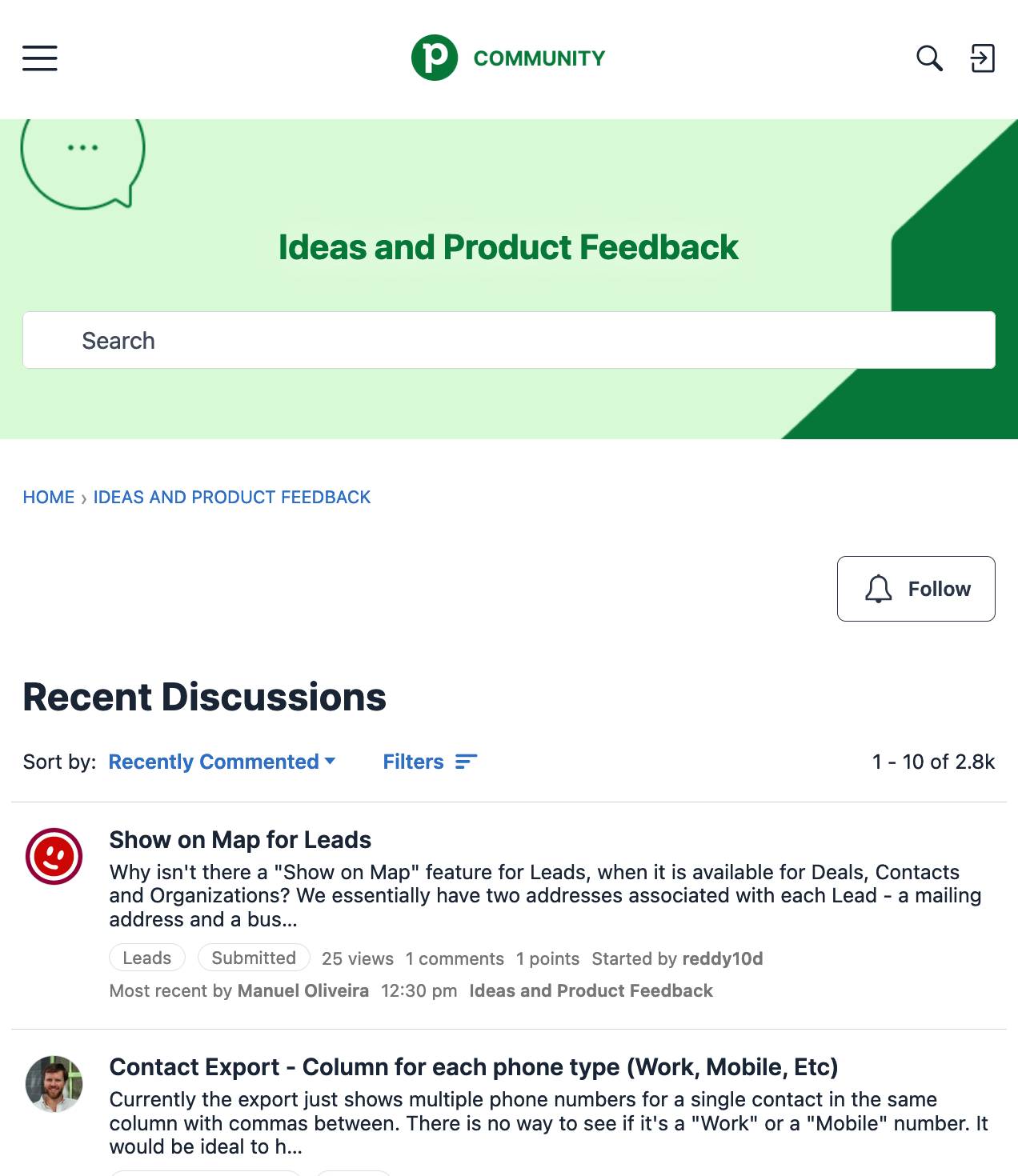 Customer centricity: How Pipedrive uses its community forum to get feedback and ideas for new features and products.