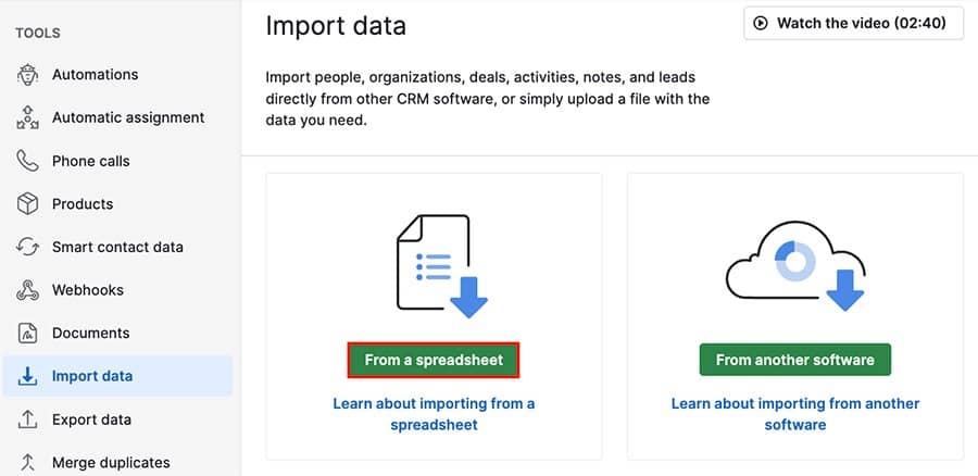 Pipedrive data vs. Infusionsoft (Keap)