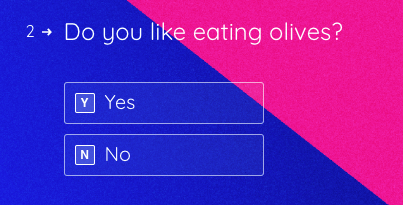 A screenshot showing a survey of people who like or dislike olives.
