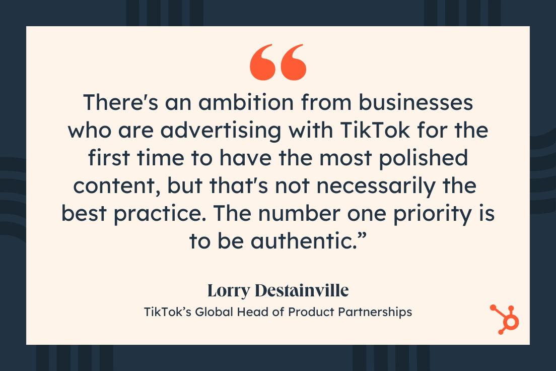 TikTok quote on how to generate leads