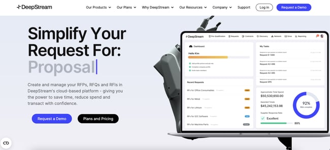 RFP automation; Deep Stream is an example of an RFP automation tool 
