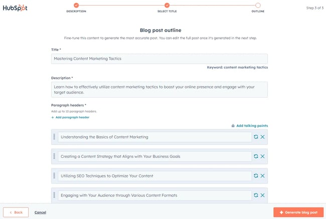 small business tool hubspot blog idea generator