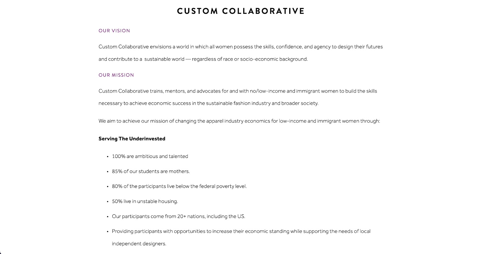 Custom Collaborative Company profile