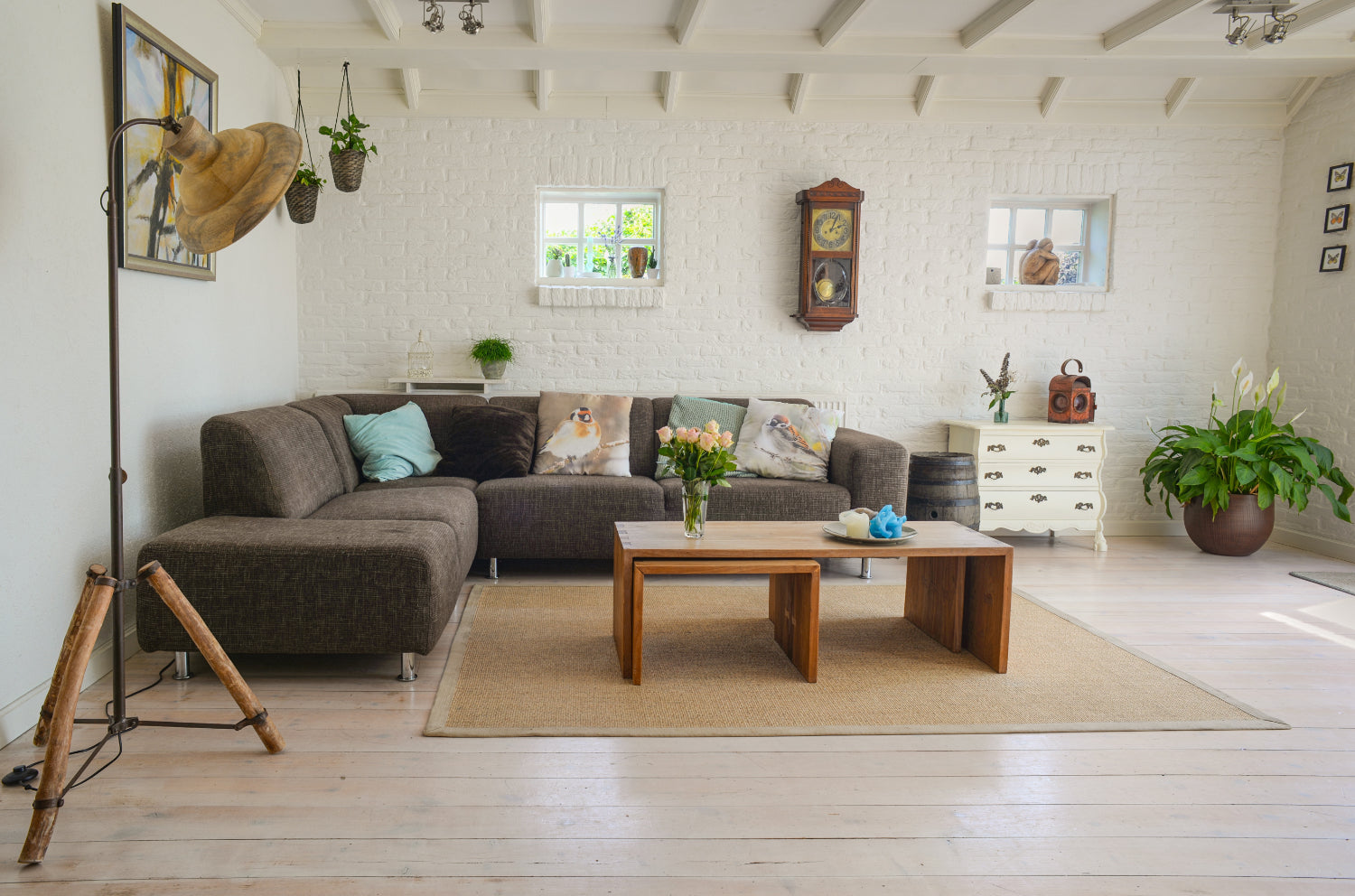 A modern living room that can be rented out online to make money