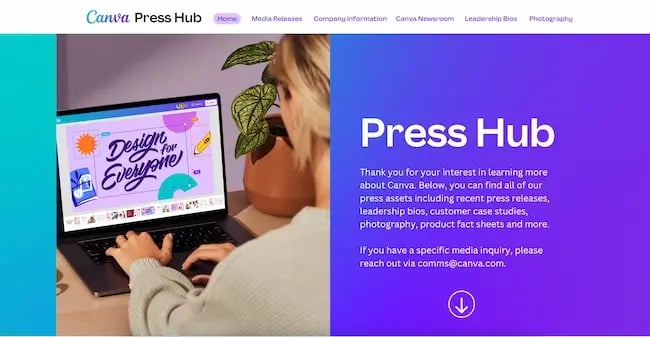 Canva’s media kit is a design to aspire to.