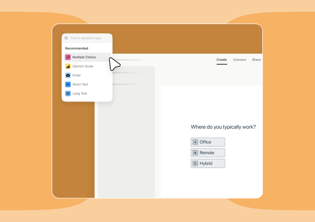 Screenshot of Typeform’s data analysis features.