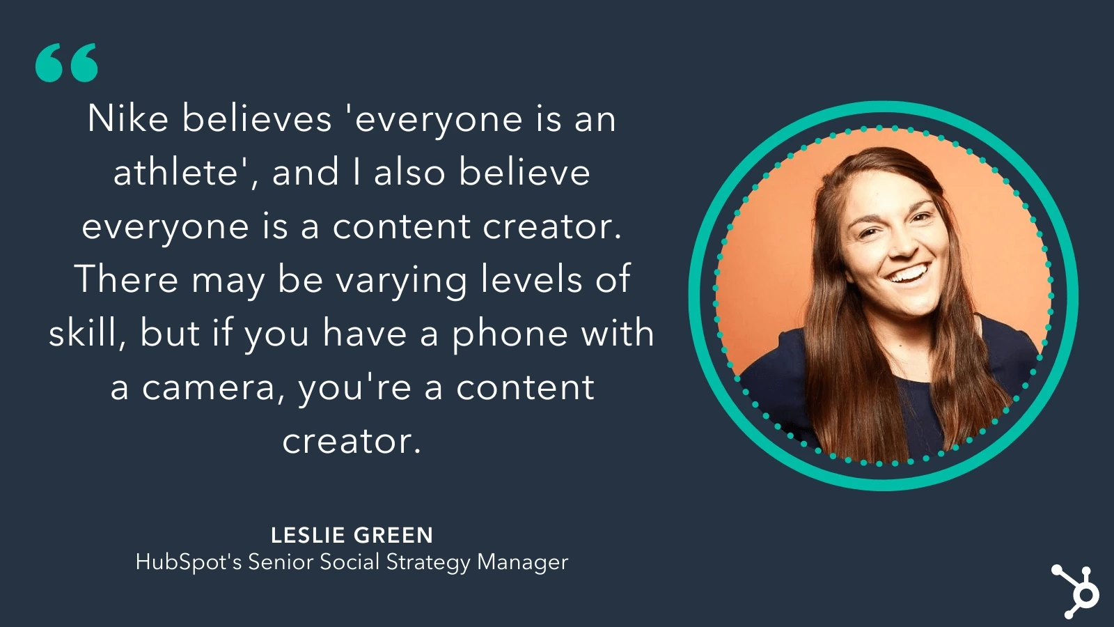 content creator quote, leslie green