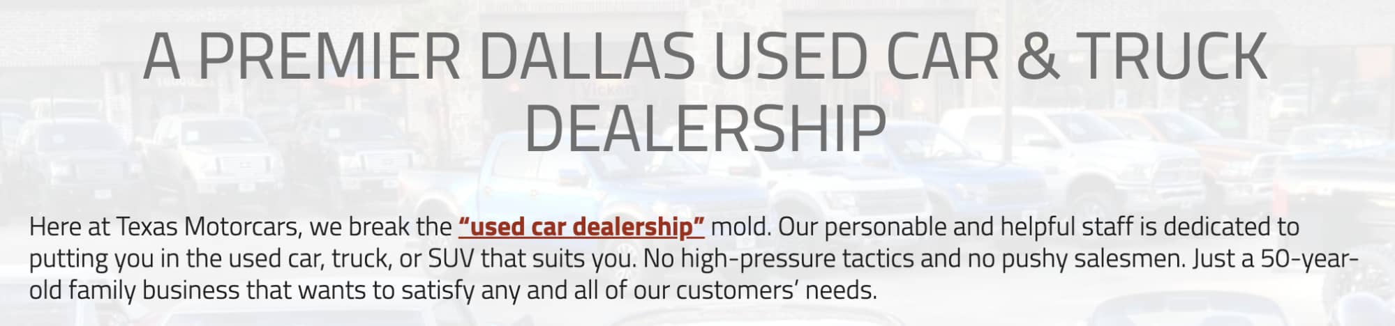 Sales orientation: How Texas Motorcars refuses high-pressure sales tactics to win customers