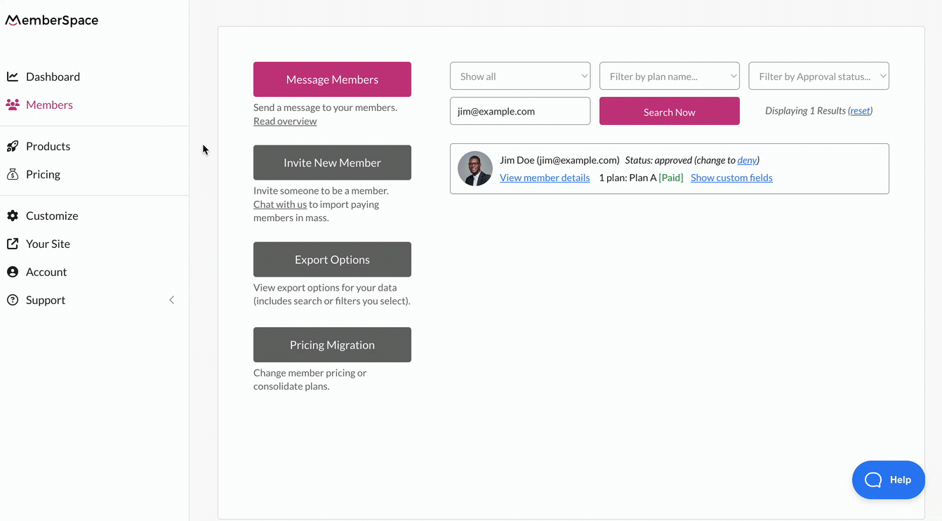 review a customer's scheduled pricing migration