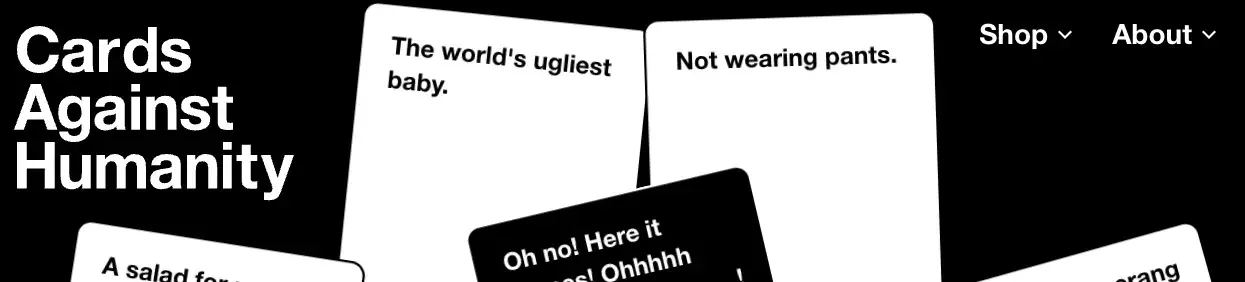 marketing copy example, Cards Against Humanity