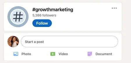 linkedin marketing strategy, use hashtags