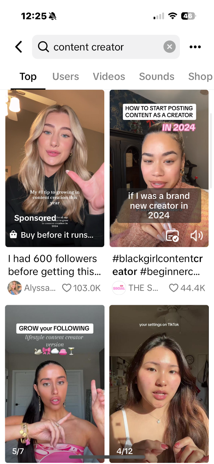 content creator, tiktok