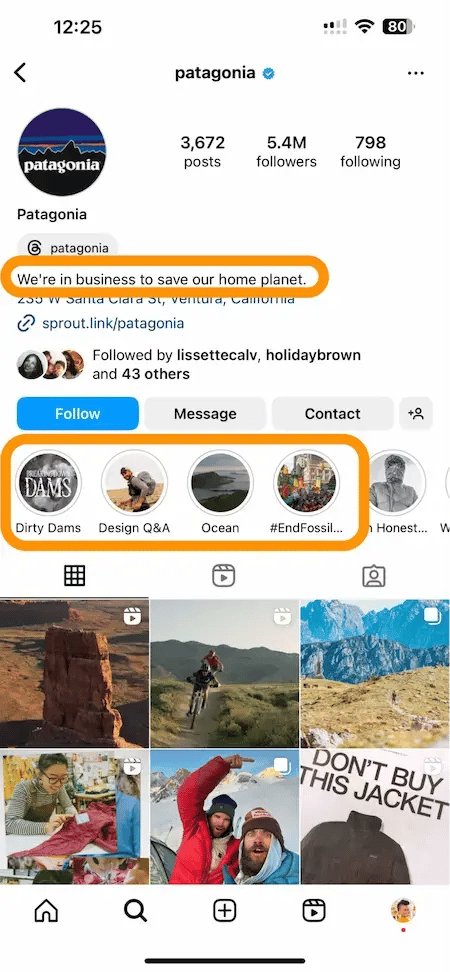 Patagonia Instagram