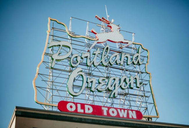 White Stag’s static billboard advertising display in Portland.