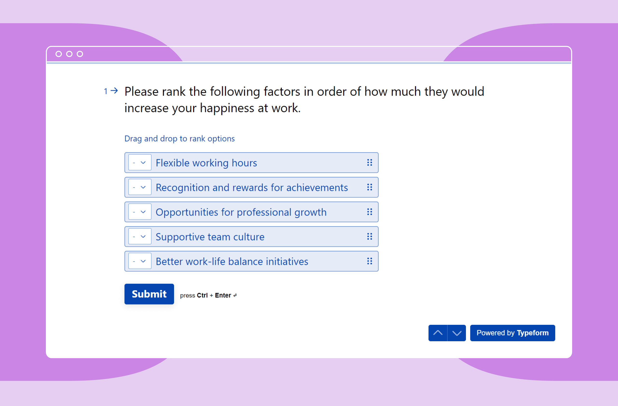 Screenshot showing ranking factors