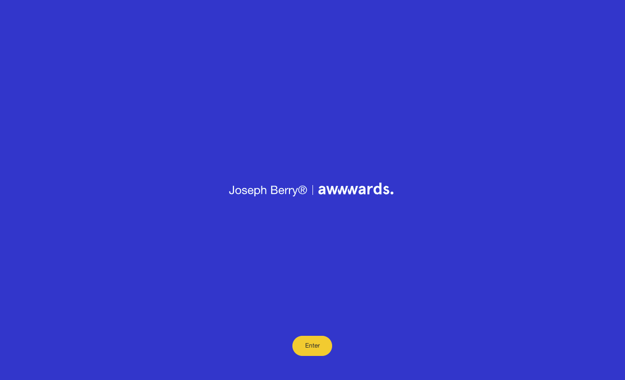 Screenshot of Joesph Berry's awwwards cloneable.