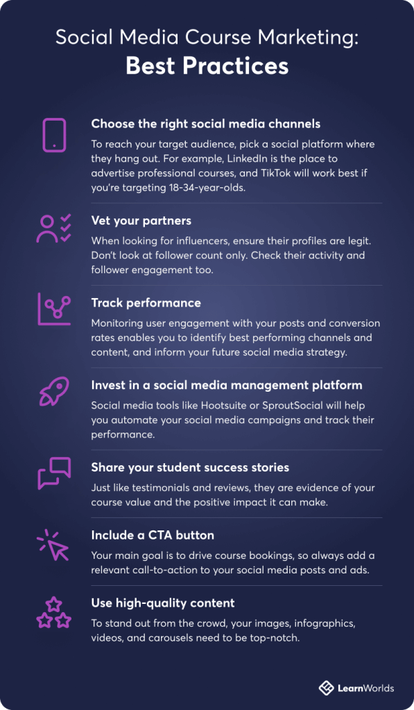 How-to-promote-online-courses-on-social-media-infographic