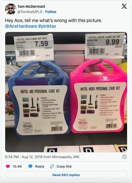 Customer experience example of his and hers care kits