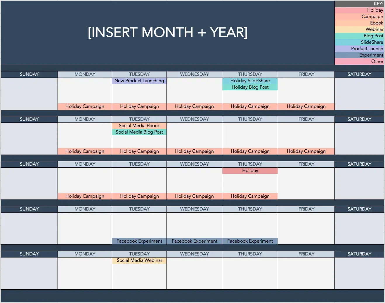 social media scheduling template can help you stay organized