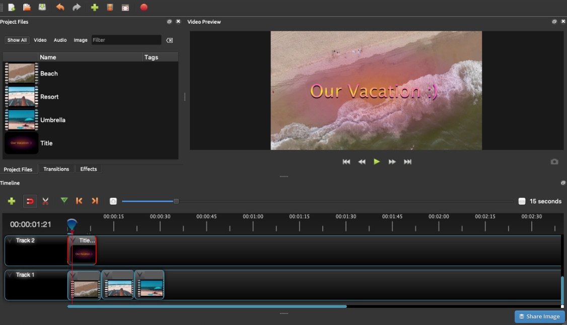 OpenShot free video editor