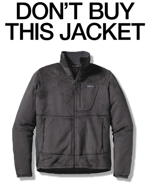 The ad for Patagonia’s Don’t Buy This Jacket campaign