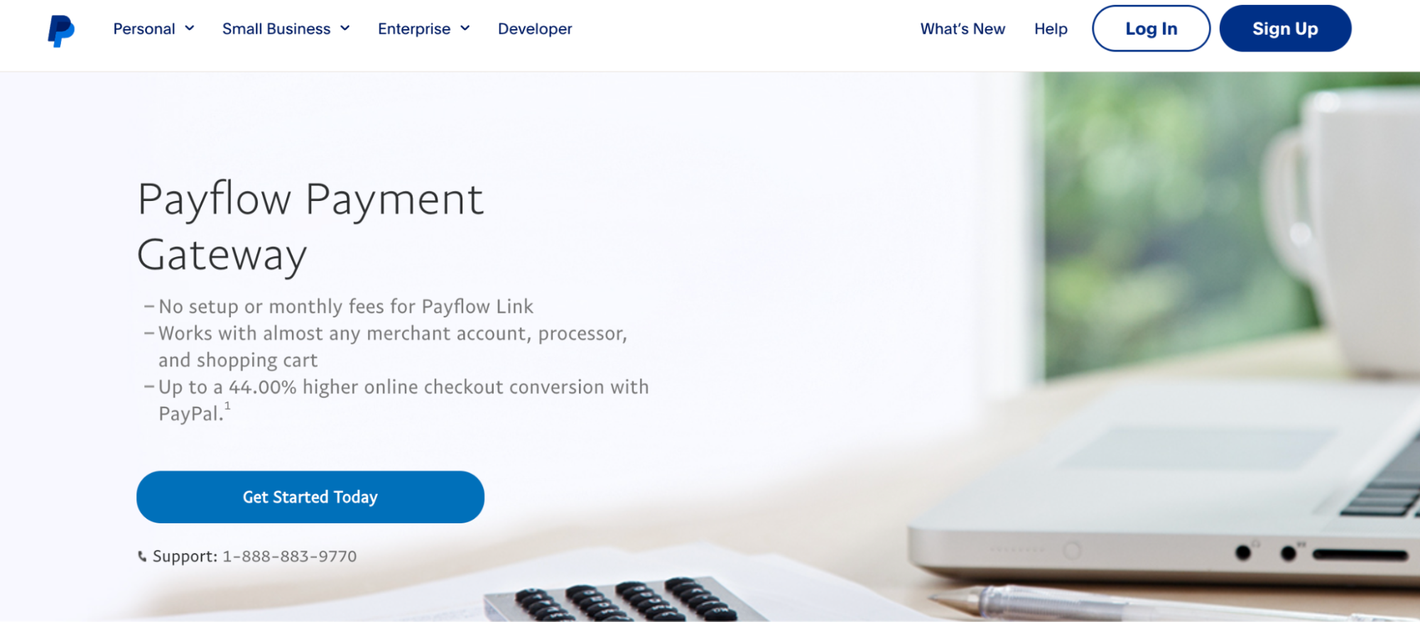 Screenshot of PayPal’s payment gateway.