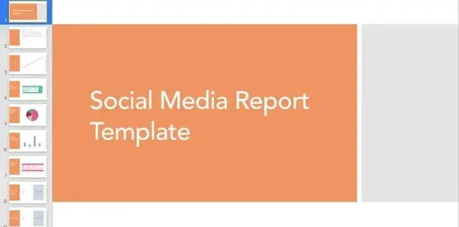 Screenshot showing HubSpot’s Social Media Reporting Templates