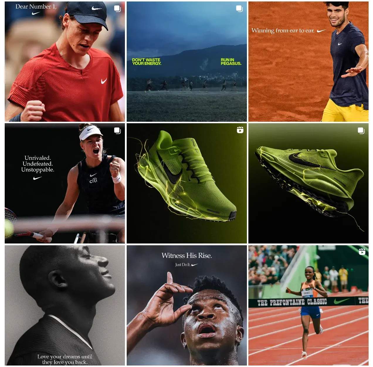 Nike does a great job of speaking to their target audience