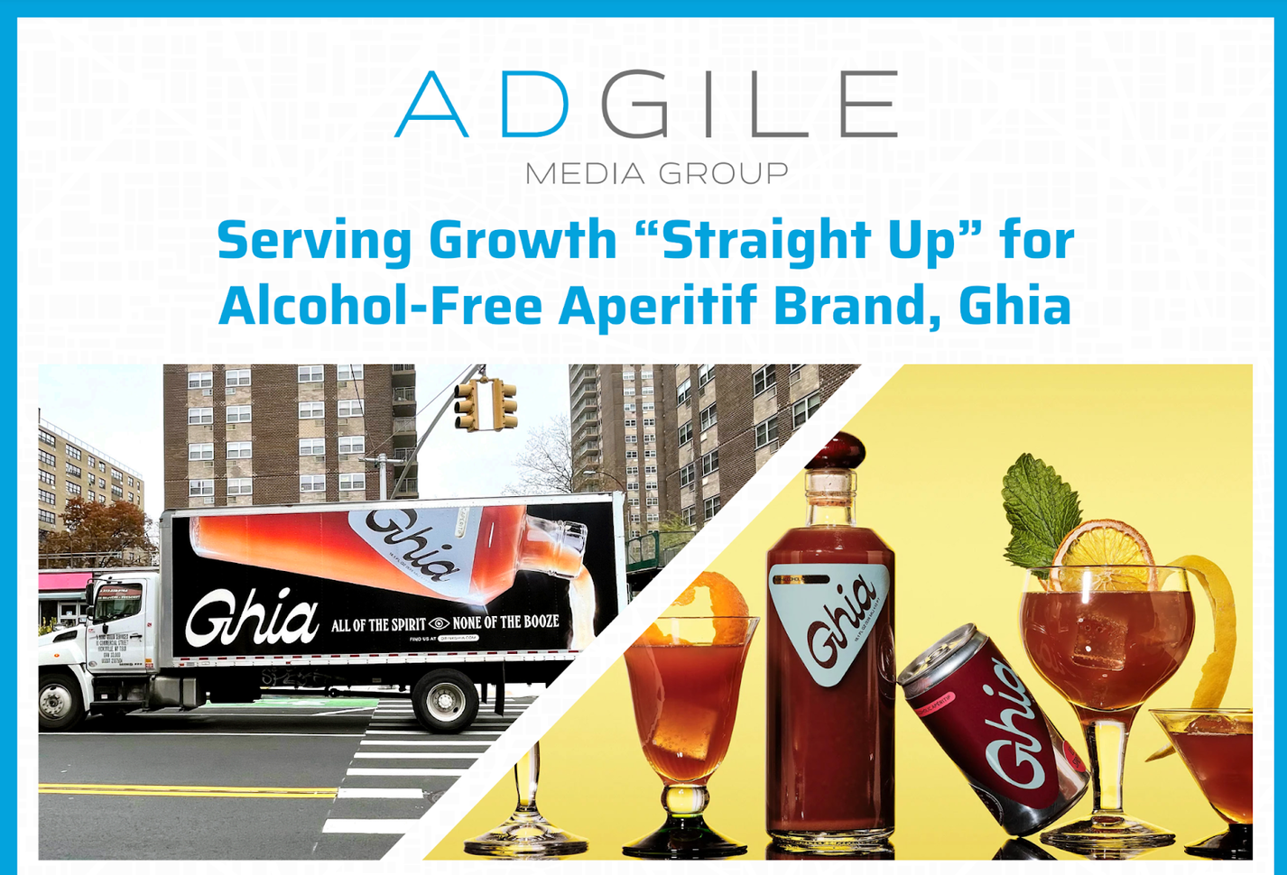 Adgile case study for Ghia showing ads on trucks.