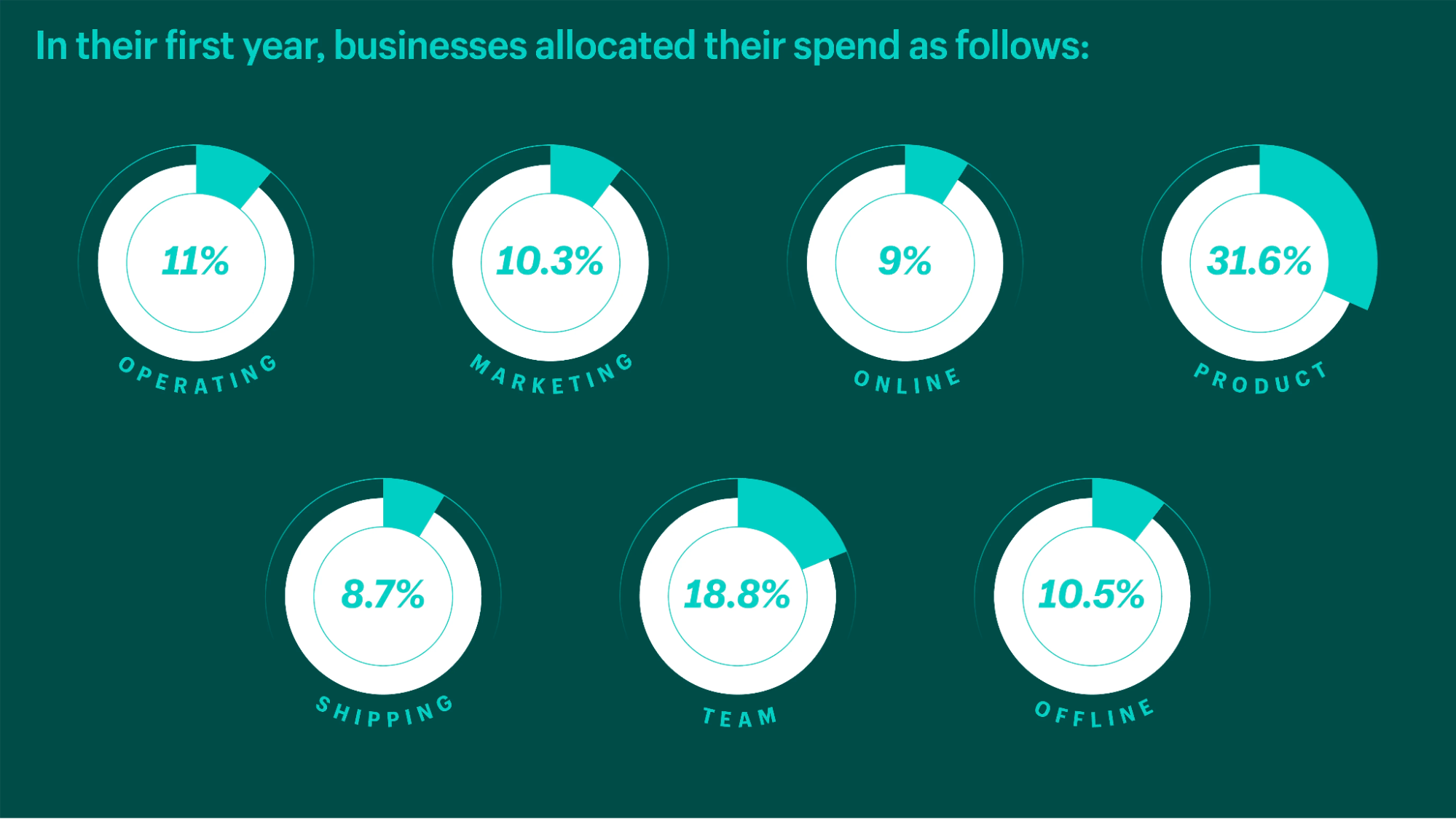 Breakdown of expenses in the first year.