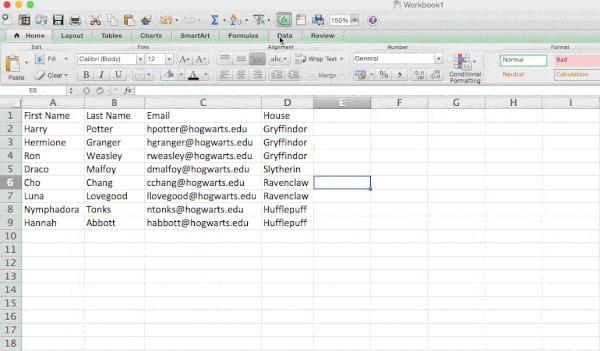 gif showing excel filters