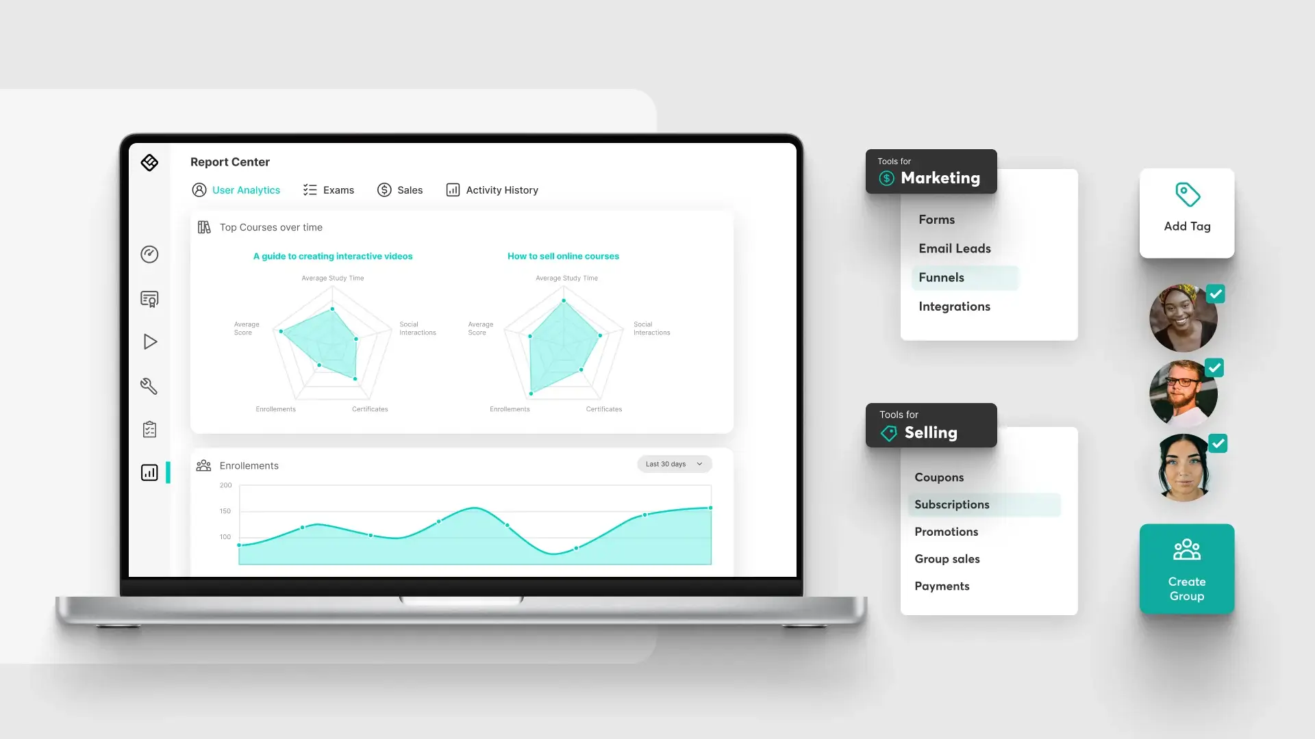 LearnWorlds LMS dashboard