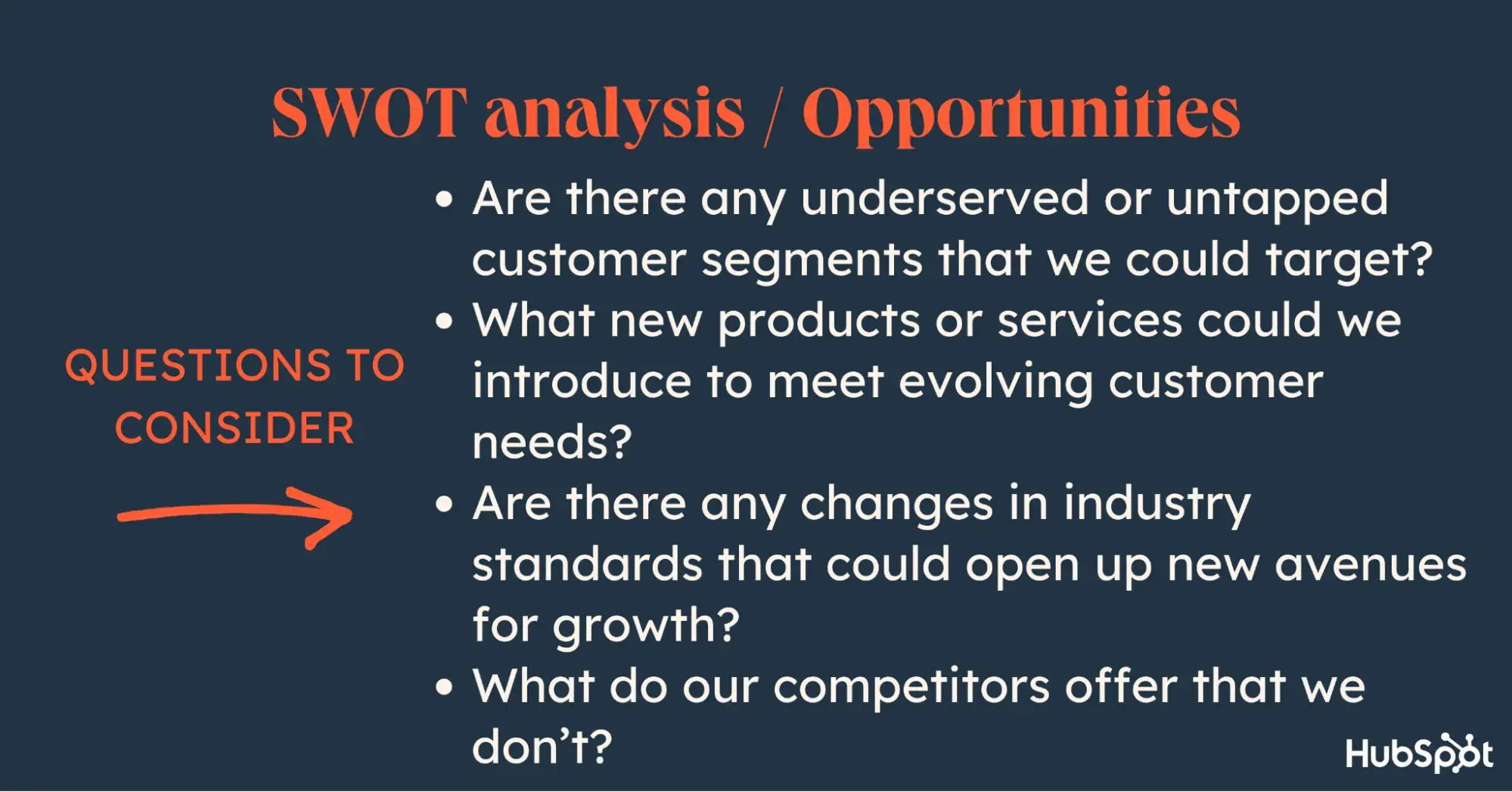 swot analysis example questions to ask about oppportunities