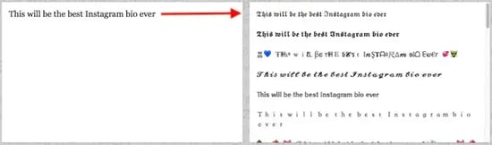 Instagram hacks; how to add special fonts to your bio