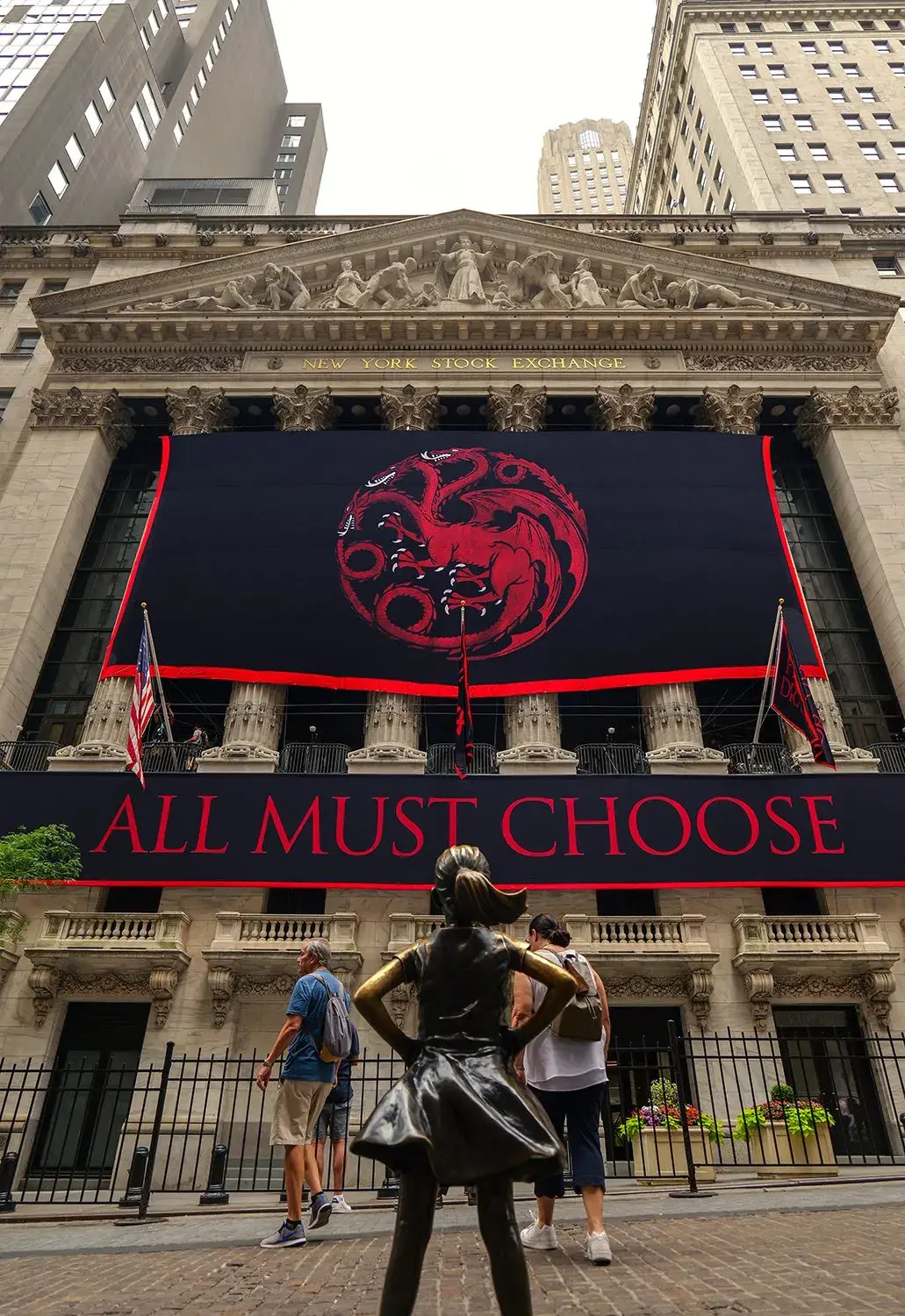 best ad campaigns, house of the dragon ad at the new york stock exchange