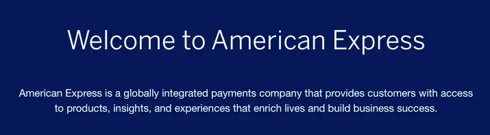  what are company values? Header on American Express company mission page.