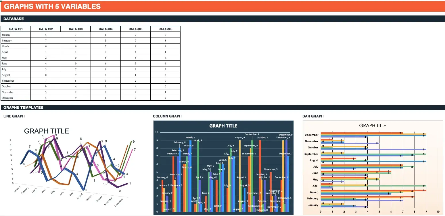 Free marketing plan template for excel graphs