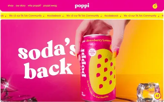 product launch example: poppi