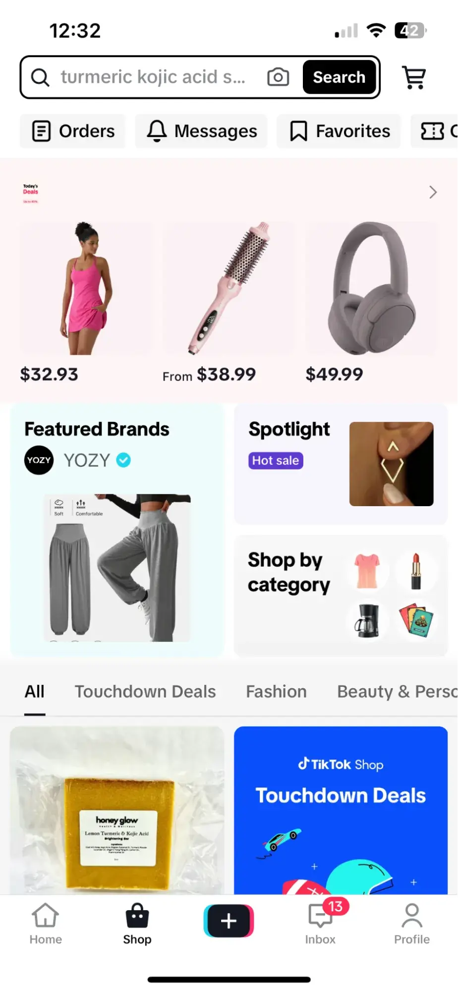 screenshot of tiktok shop